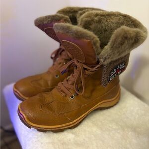 Pajar Tan Winter Boots with fur